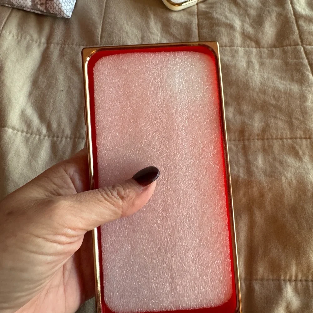 Red with gold heart 11 pro max phone case